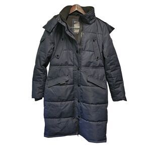 NOIZE  Jacket Parka Puffer Faux Fur‎ Cruelty Free BLUE Kaylee
